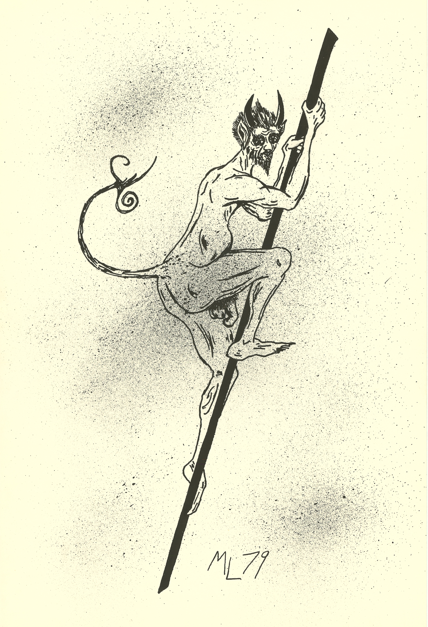 <i>Bestiallity</i><br>Ink on paper<br>18 X 12 Inches<br>October - 1979<br>