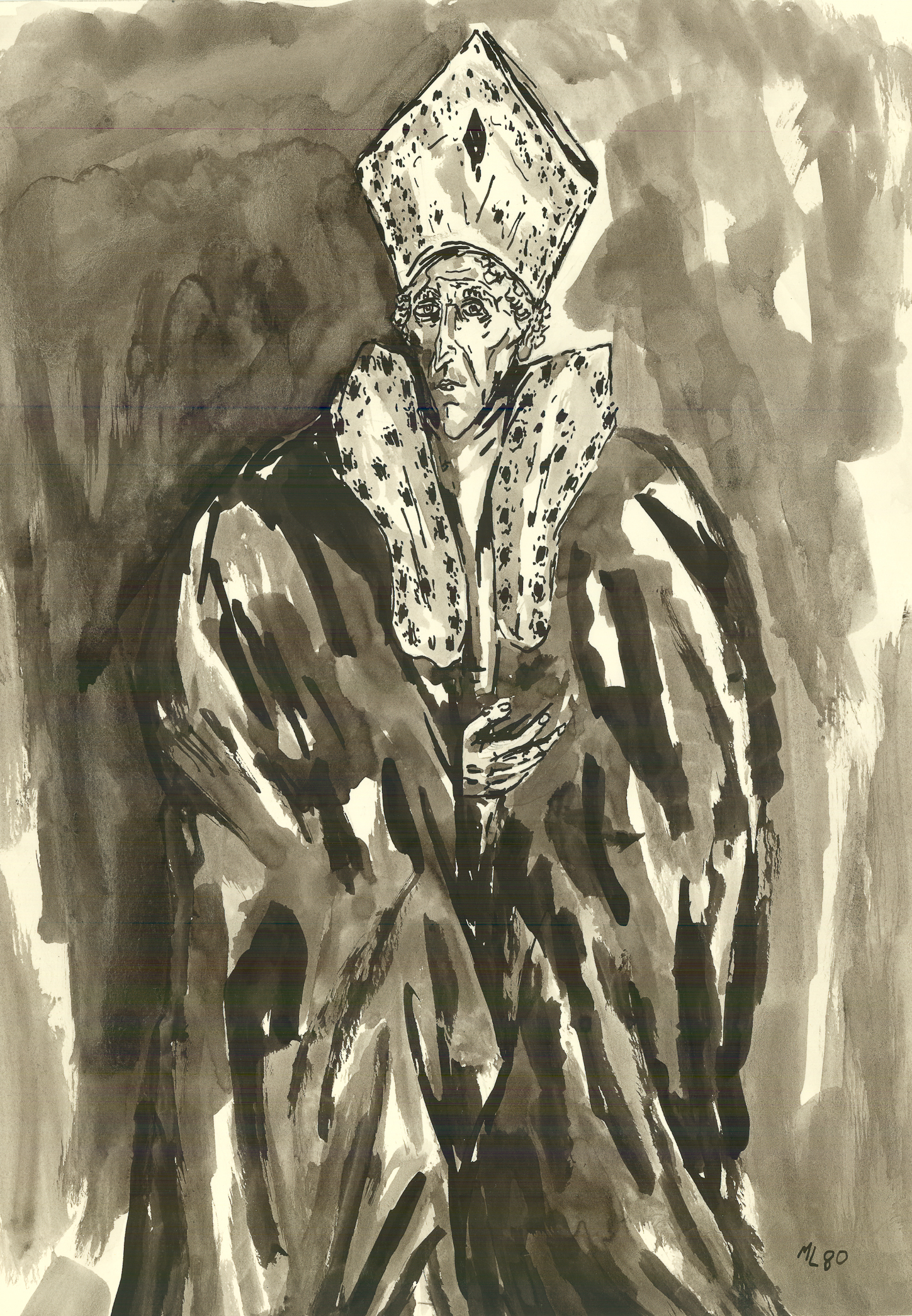 Untitled<br>Ink on paper<br>15 X 10-1/2 Inches<br>May - 1980<br>