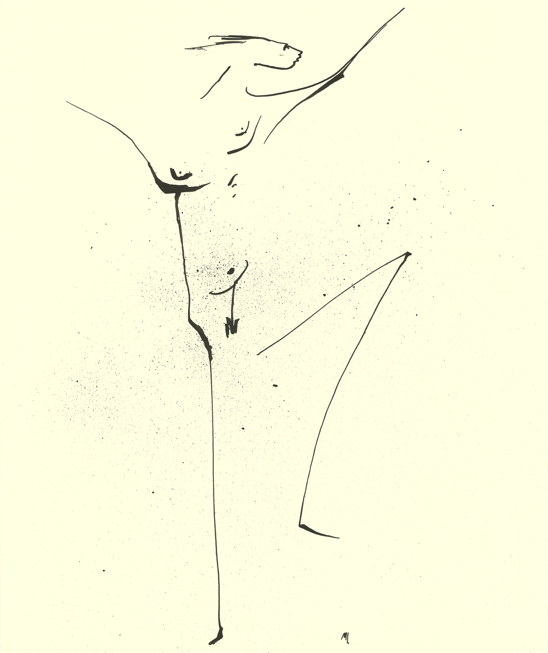<i>Untitled</i><br>Ink on paper<br>17 X 14 Inches<br>May - 1982<br>