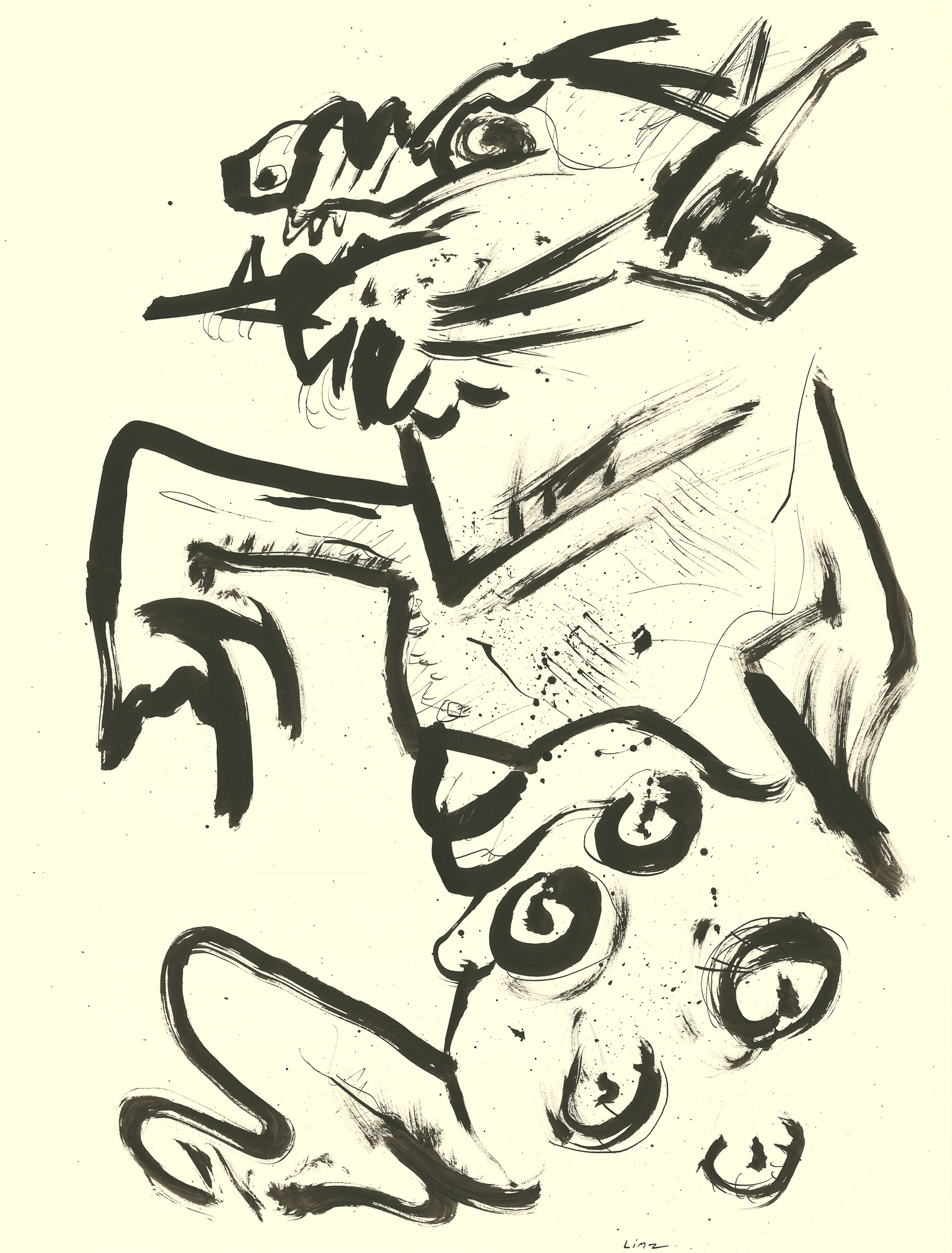 <i>Bitch</i><br>Ink on paper<br>24 X 18 Inches<br>July - 1984<br>