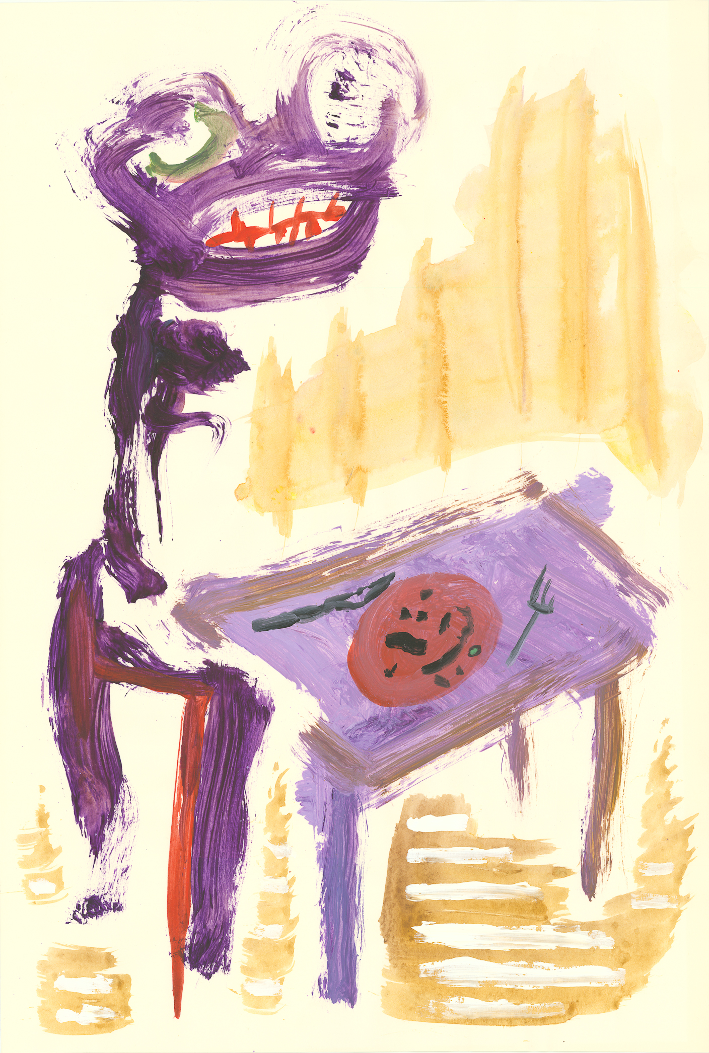 <i>Actors</i><br>Watercolor on paper<br>Actors Series<br>18 X 12 Inches<br>October - 1984<br>